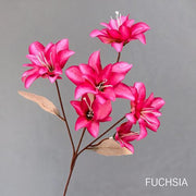 FSARCAN 6-Bloom Double Lily — Rose Red