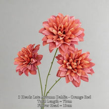 FSARCAN 3-Bloom Dahlia — Orange Red