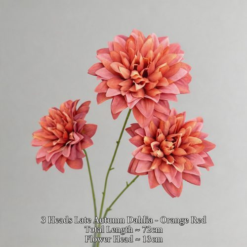 FSARCAN 3-Bloom Dahlia — Orange Red