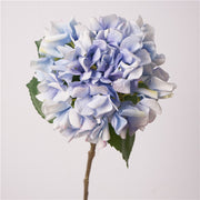 Azul claro — Hortensia artificial de pétalos rizados — 63 cm