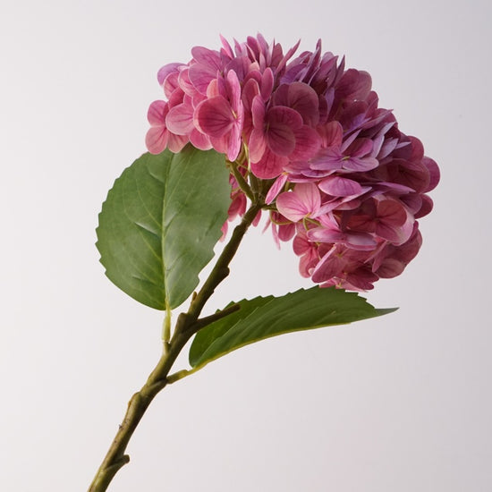 Rojo rosado — Hortensia artificial Aisha — 49 cm