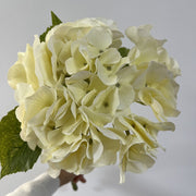 Amarillo crema — Hortensia artificial en tonos otoñales — 50 cm