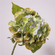 Verde amarillento — Hortensia artificial en tonos otoñales — 50 cm